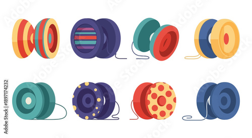 Assorted Colorful Yo-Yo Toys for Kids and Adults.