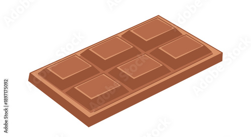 Delicious Milk Chocolate Bar with Segments.