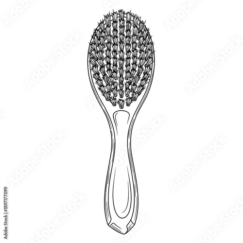 Hairbrush for grooming and styling hair.