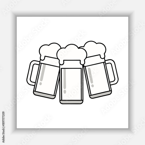 Fresh draft beer poured into a glass	