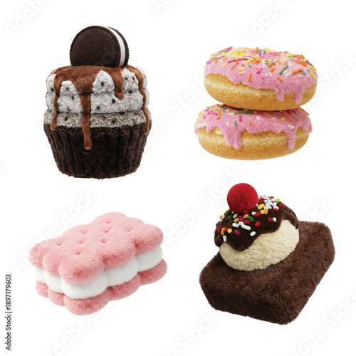Sweet Plush Food Toys Assortment