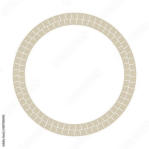 Round frame in Greek style.