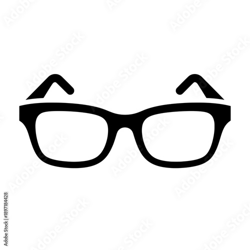 glasses on white background