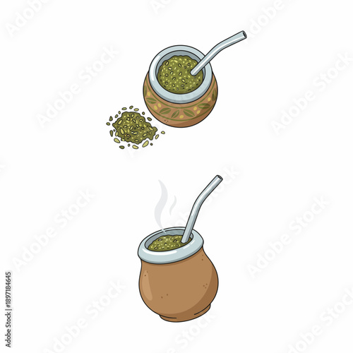 Traditional South American Yerba Mate Tea