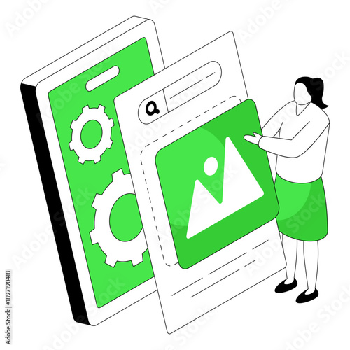 An illustration design of content management 