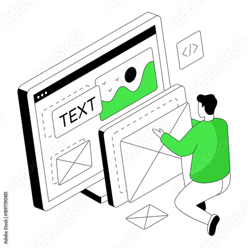 Modern design illustration of website designing 