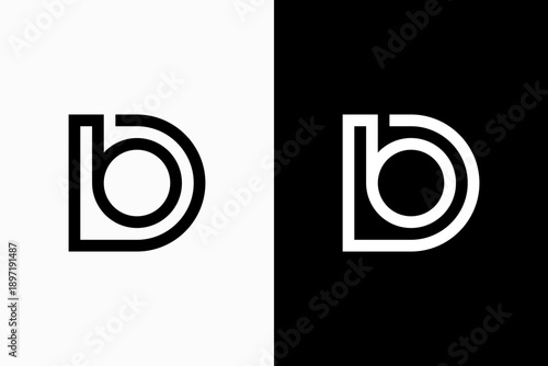 Initials BD Vector Logo Premium 
