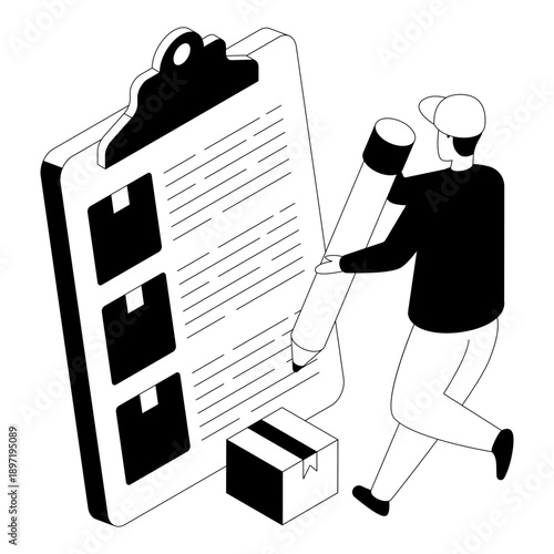 Perfect design illustration of logistic list