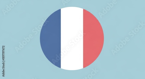 Free Download French Flag Circle Icon Graphic Illustration. - GFXLoad