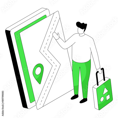 An eye catching design illustration of travel location 