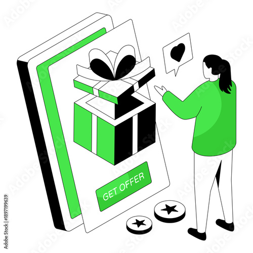 Premium download illustration of get offer 