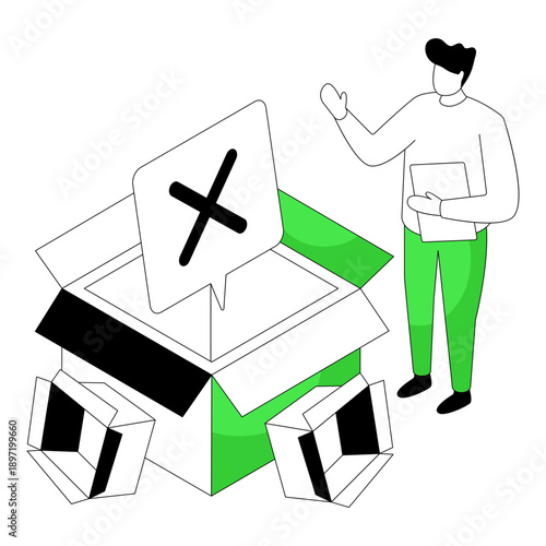 A unique design illustration of order cancel