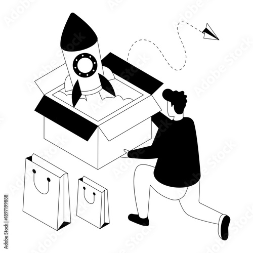 Conceptual design illustration of launch product 