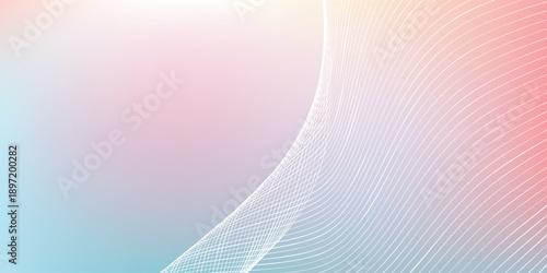 Abstract Wavy Lines on Gradient Background.