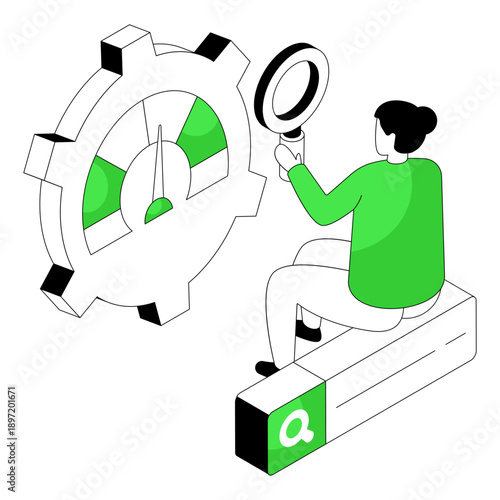 Modern design illustration of speed optimization 