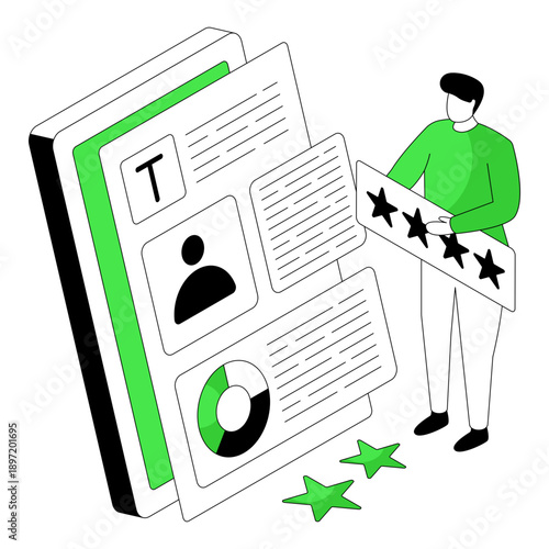 Editable design illustration of user feedback 