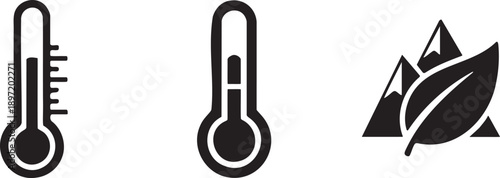 Temperature Thermometer Nature Climate Weather Measurement Heat Icon