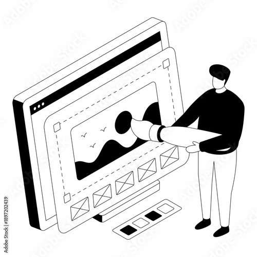        A premium download vector of web designing 