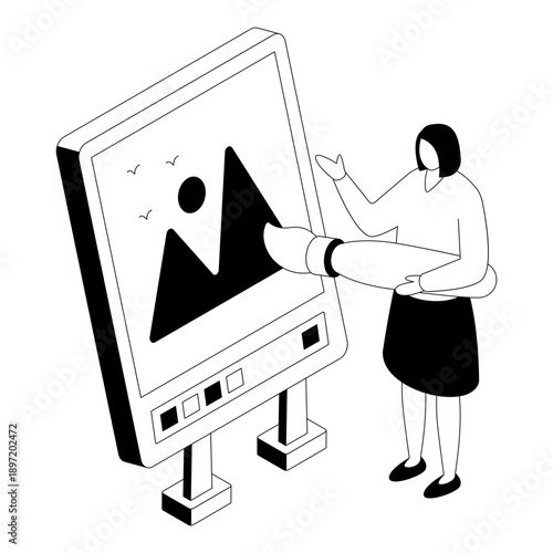 An eye catching design illustration of painting board