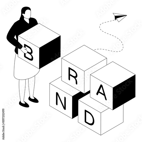 An eye catching design illustration of brand logo 