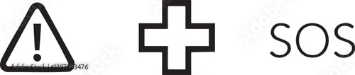 Risk Danger Emergency SOS Warning Safety Alert Icon