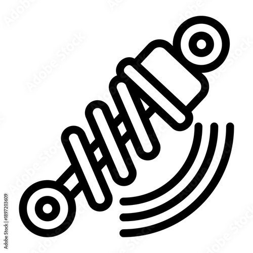 Shock absorber line icon
