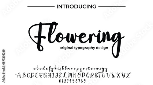 Flowering - Elegant Script Font for Smooth Handwritten Design and Creative Typography