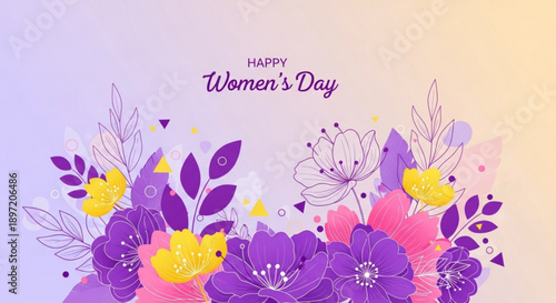 Purple Floral Arrangement for Womens Day Celebration