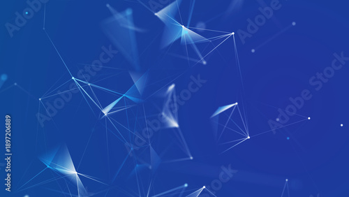 Abstract digital communication points. Technological background. Network connection structure. Color plexus effect. 3D