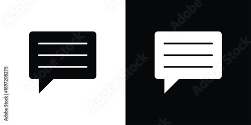 Chat Icon Sheet Black And White