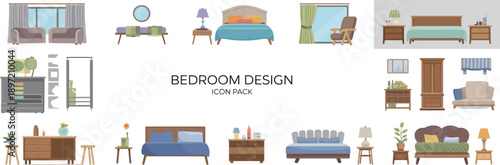 Bedroom Design Icon Pack