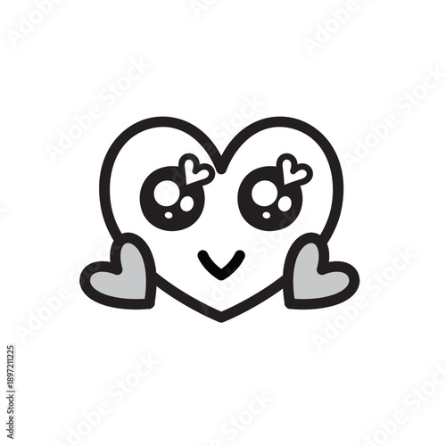 シンプルで可愛いハートのイラスト