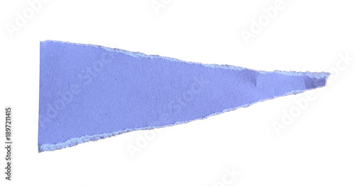 Blue triangular paper corner isolated on a transparent background