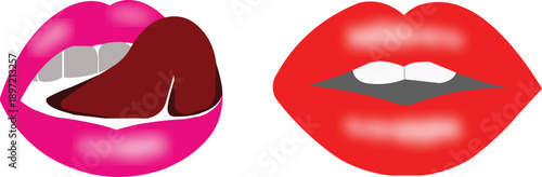 vector illustration of lips