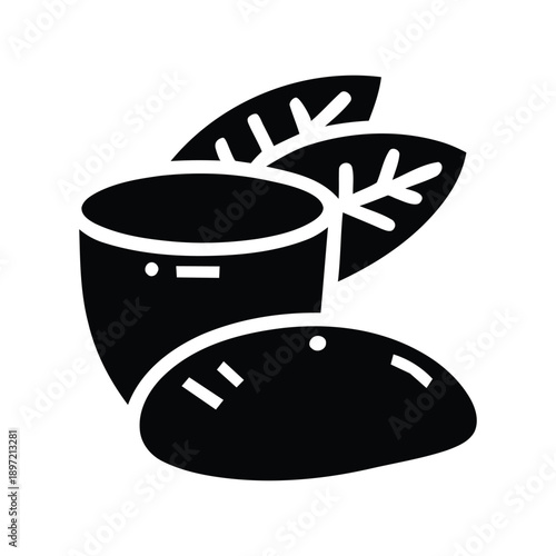 Cooking pot with lid and spoon vector illustration flat design