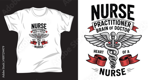Nurse graphic vector t shirt design print.