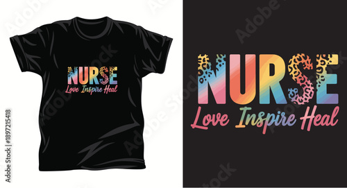 Nurse graphic vector t shirt design print.