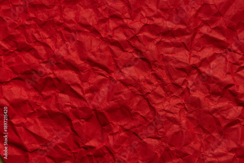 Wallpaper Mural Red crinkled paper background macro,High-resolution macro shot of crumpled and creased red paper texture, creating a dramatic surface with shadows and highlights. Perfect for abstract backgrounds, Torontodigital.ca