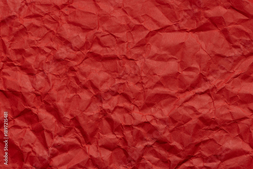 Wallpaper Mural Red crinkled paper background macro,High-resolution macro shot of crumpled and creased red paper texture, creating a dramatic surface with shadows and highlights. Perfect for abstract backgrounds, Torontodigital.ca