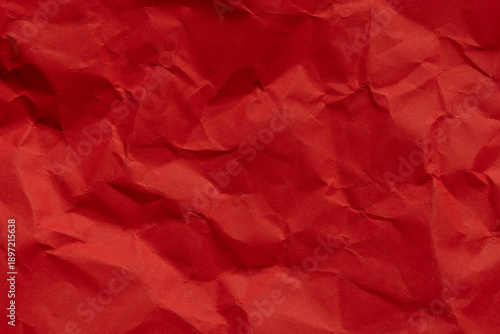 Wallpaper Mural Red crinkled paper background macro,High-resolution macro shot of crumpled and creased red paper texture, creating a dramatic surface with shadows and highlights. Perfect for abstract backgrounds, Torontodigital.ca