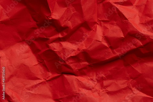 Wallpaper Mural Red crinkled paper background macro,High-resolution macro shot of crumpled and creased red paper texture, creating a dramatic surface with shadows and highlights. Perfect for abstract backgrounds, Torontodigital.ca