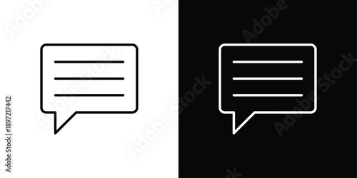 Chat Icon Sheet Black And White