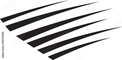 Abstract black lines on white background graphic design element