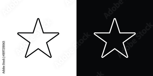 Star Icon Sheet Black And White