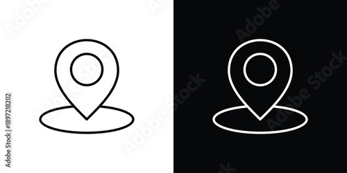 Location Icon Sheet Black And White