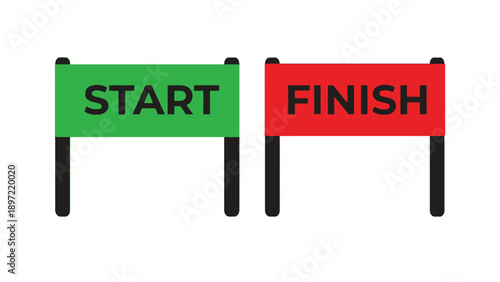Start and finish line banners for racing and competition events