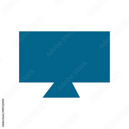 Blue LCD Monitor vector illustration