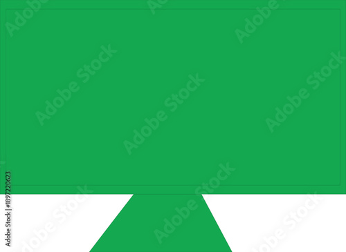Green LCD Monitor vector illustration