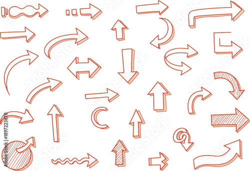 Hand drawn arrows collection