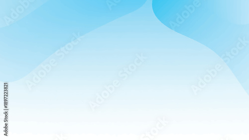 Abstract blue sky background with soft clouds and flowing wave shapes